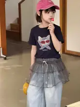 可愛いデザインの子供用半袖Tシャツ【キャラクター柄・ゆったりシルエット・夏用】