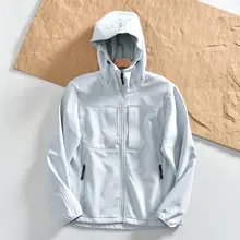 秋冬用防風防水フリース付きフードソフトシェルジャケット【メンズ・快適なアウトドア用】