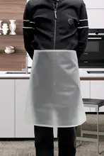 防水透明PVC製ハーフエプロン【厚手・男女兼用・料理用】