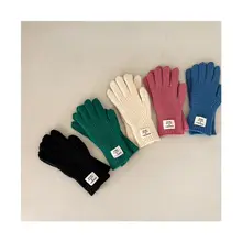 冬用子供用ニット手袋【男女兼用・保温・五本指】