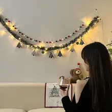 クリスマスツリー 装飾アイテム/撮影小道具/雰囲気シーンの配置/ファー/カラー旗のライトストリング