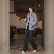 おしゃれなキルティング外套【冬用・カラーブロック・ゆったりデザイン】