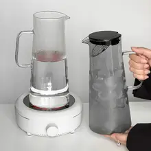 ウォーターピッチャー 冷水ポット 耐熱ガラス 大容量 上品 ティーポット 家庭用 リビング 水出しティー フルーツティー