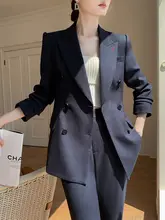 エレガントな英国風スーツ【女性用・秋冬・フォーマル・通勤用】（セットアップ対応）