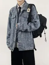 春季用 男性用水洗デニムシャツ【長袖・多ポケット・フィット】