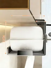 洗面所用鏡面キャビネットティッシュホルダー【穴あけ不要・バスルーム収納用・収納ボックス】
