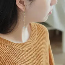 Rufan ニッチライト高級ハイエンドジルコンタッセルイヤークリップ