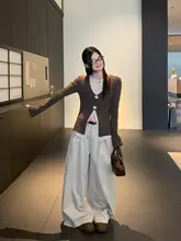 ナチュラルな色合いのウォッシュコットンワイドパンツ【フィット・ストレートシルエット】