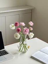 フラワーベース ガラス ハンドメイド インスタ映え インテリア オブジェ 上品 デザイナーズ リビング 生け花