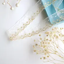 金糸刺繍レース生地【柔らかいレース・広幅・旗袍用】