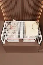 伸縮式収納ラック【クローゼット用・仕切り付き・靴収納にも最適】