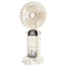 愛らしい犬デザインの携帯扇風機【充電式・折りたたみ式・静音・デスク用】