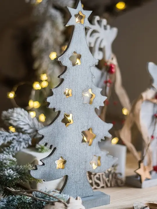 クリスマスツリーのトナカイデコレーション小物【テーブル装飾・アメリカンスタイル】
