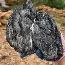 天然黒山石の庭院用枯山水飾り【インテリア・外装飾・フォトプロップス】