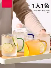 富光 耐熱透明ガラス茶器セット【ハンドル付き・家庭用・水杯】