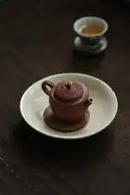 手作り和風陶器 茶盤【シンプルなデザイン・侘寂風】