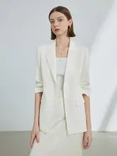 洗練されたデザインの女性用ジャケット【高級感・ビジネススタイル・夏用・フィット】