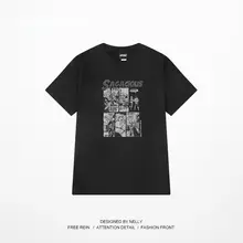 アメリカンヴィンテージ風 漫画プリントTシャツ【男女兼用・半袖・フィット】
