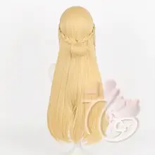 中分ロングヘアの麻花辫コスプレウィッグ【マルシール風】
