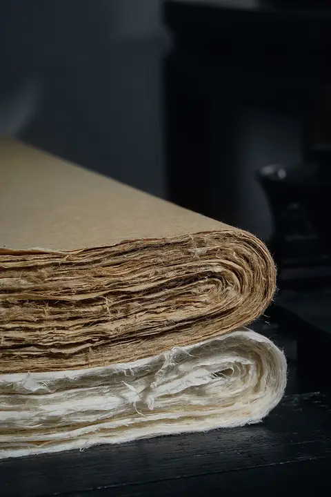 練習用紙 小楷書法 山水画 繊維本色