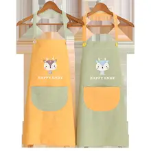 可擦手エプロン【女性用・防水・防油・夏用・袖なし・カジュアルデザイン】