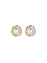 エレガントなヴィンテージパールイヤリング【女性用・秋冬・ユニークデザイン】