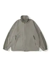 Broshood 23AW ゆったりフィット フリースパッチワークジャケット