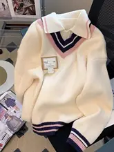秋冬用の学院風ポロニットカーディガン【女子中高生向け・二重仕立て・カジュアル】（セットアップ対応）
