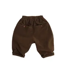 子供用コーデュロイロールアップパンツ【春秋用・ユニセックス・おしゃれなデザイン】（セットアップ対応）
