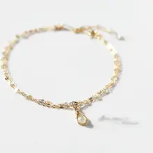 ブレスレット 2連 天然ダイヤモンド 原石 14Kゴールドフィルド 4月の誕生石 ギフト お守り オリジナル 繊細