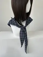 チェック柄のシンプルフード付き帽子【長いリボン付き・日よけ・アウトドア用】（セットアップ対応）