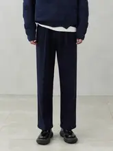 高級感ある厚手ウールカジュアルパンツ【ストレート・ゆったり・秋冬用】