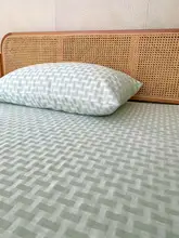 45%麻・30%綿・25%レーヨン混合 クラシックシンプル柄ブランケット【ソファカバー・ベッドシーツ用】
