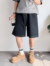 高級感ある洗い加工デニムショートパンツ【男女兼用・ストレート・五分丈】