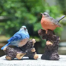 ガーデンデコレーション！小鳥の庭用飾り【樹脂製・盆栽・インテリア用・美しい造形】