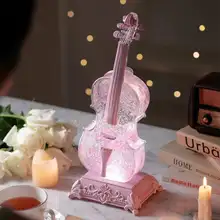 バイオリン飾りの雪降る音楽ボックス【高級感あるギフト・バレンタインデー・誕生日用】