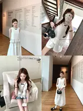 韓国風ホワイトトップスとショートパンツのセットアップ【軽やかで清涼感あり】（セットアップ対応）