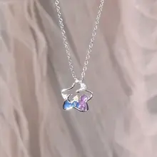 願い星デザインのネックレス【可愛い瓶型ペンダント・S925純銀製】