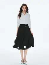 ストライプ柄ビジネスカジュアルシャツ【春用・軽量・シンプルデザイン・オープンフロント】