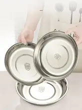 316ステンレス製 食品グレードの浅型丸皿【加厚・家庭用・配膳用】