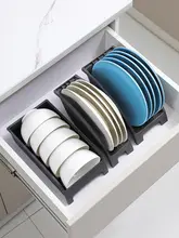 キッチン用プラスチック製皿立て【水切り機能付き・収納ラック】