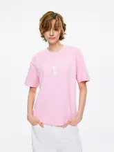 ボーンレス ブランド グラフィックプリント 半袖Tシャツ【ルーズフィット・カップル向け】