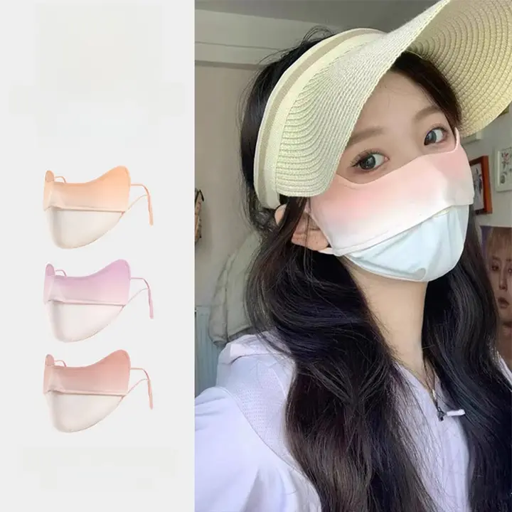 UVカット全顔覆いマスク【薄手・通気性・女性用】