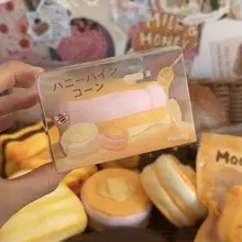 可愛らしい蜜蜂型スQUISHYおもちゃ【焼き菓子デザイン・極上の柔らかさ・用】