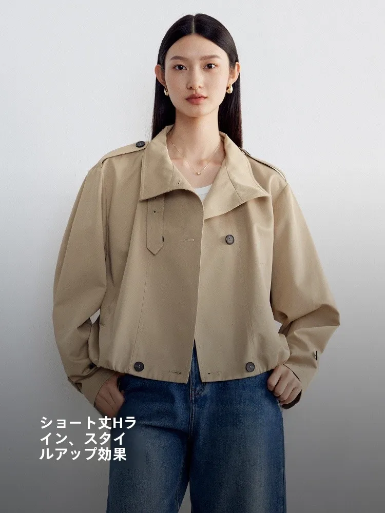 短ジャケットは本当に春に着るべき？高級感あるショートトレンチコートが解決する3つの悩み