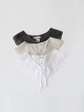 リネン三角レース結び付き女性用春用襟飾り【魅力的なレースデザイン】