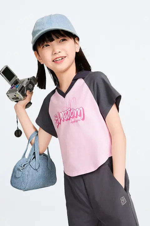 子供用翻領短袖POLOシャツ【夏用・柔らかいコットン】