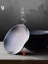 手作り粗陶の茶托【黒色・禅スタイル・功夫茶具用】