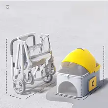 ペット用折りたたみ式ドッグカート【軽量・小型犬・猫用・お出かけ用】