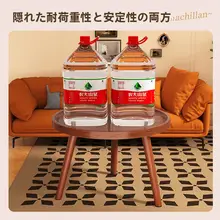 アンティーク風 サイドテーブル【木製・小型・円形・リビングやバルコニーに最適】